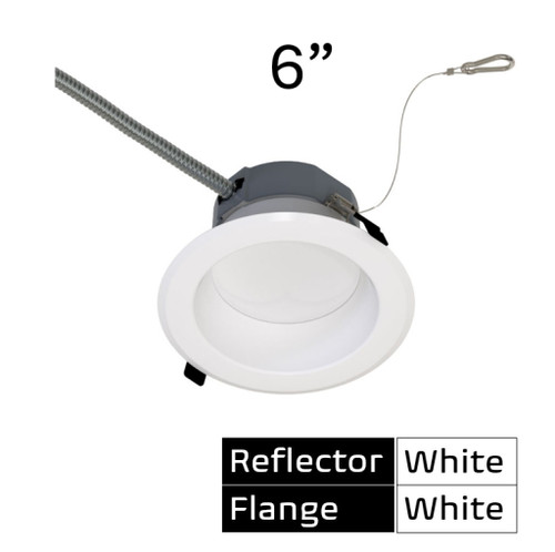 CDL-6-LS-CS-WH-DDV - 6in LED Commercial Downlight Selectable CCT 120-277V - Halco