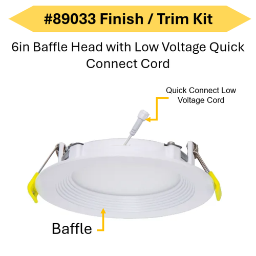 SDL-KIT-6IN-CS-BT-HEAD - 6in Slim Baffle Select CCT Downlight Head Only - Halco