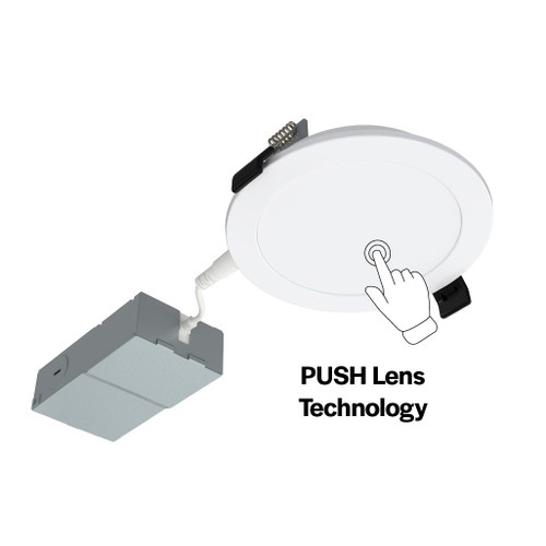PUSH-SDL-4-CS-ST-120V - 4in 9W LED Slim Downlight 5CCT 750Lm - Halco