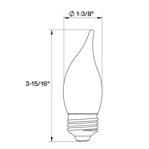 LSCA11-FR-FLED4-927-E26-D - LED CA11 3-Step Dim 2700K E26 Frosted 60W Eq - Halco