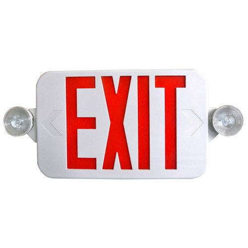 CEU3RBSDT-HL - Low Profile LED Exit Emergency Combo Red Black SDT HL - Best Lighting