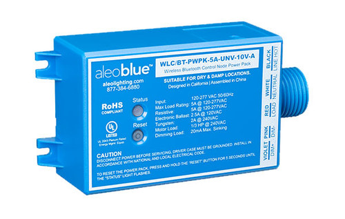 WLC/BT-LDCM-2.3A-UNV-221 - Wireless Bluetooth TRIAC Dimming Power Pack 120-277V - Aleo Lighting