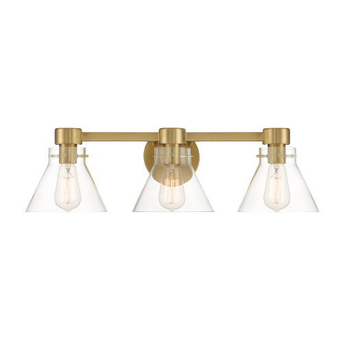 D204M-3B-BG - Willow Creek 25" 3-Light Brushed Gold Vanity Light - Designers Fountain