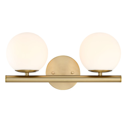 D252C-2B-BG - Crown Heights 2-Light Vanity Brushed Gold - Designer Fountain