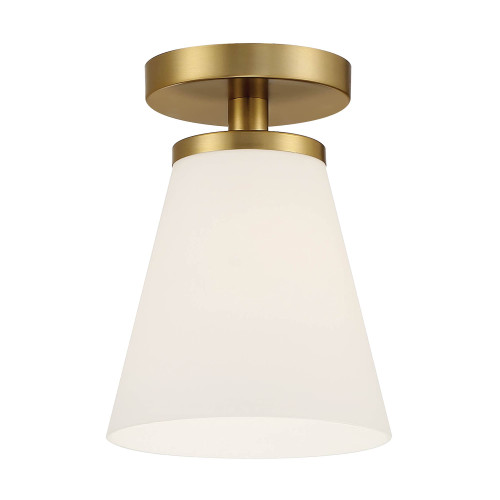 D255M-SF-BG - Palmyra 7" 1-Light Semi-Flush Brushed Gold Ceiling Light - Designers Fountain