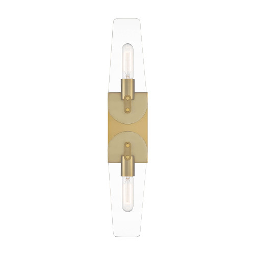D256M-2WS-BG - 23.75" 2-Light Brushed Gold Wall Sconce E26 - Designers Fountain