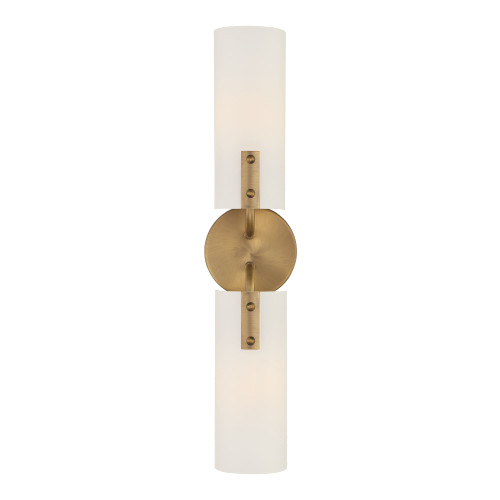 D259M-2WS-OSB - Manhasset 23.5" 2-Light Wall Sconce Old Satin Brass - Designers Fountain