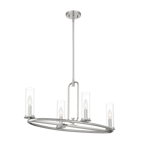 D268C-IS-PN - Hudson Heights 4-Light Island - Designer Fountain