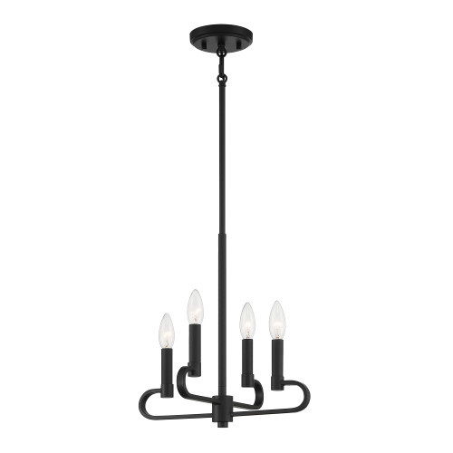 D269C-4CH-MB - Summit 14" 4-Light Convertible Chandelier Matte Black - Designers Fountain