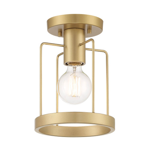 D273M-SF-GM - Tafo 7" 1-Light Semi-Flush Ceiling Light Golden Mist - Designers Fountain