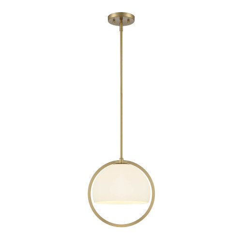 D274M-12P-BG - Eterna 12" 1-Light Brushed Gold Pendant - Designers Fountain
