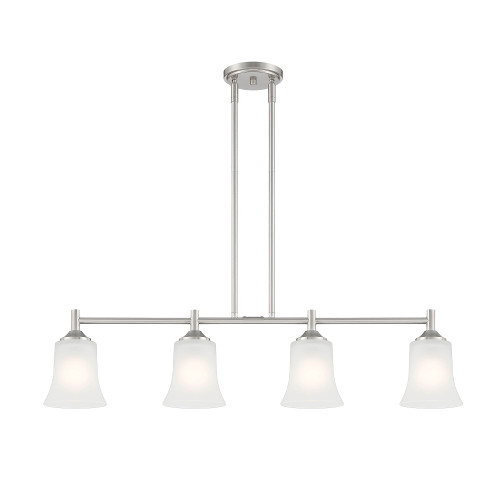 D278M-IS-BN - Bronson 34" 4-Light Brushed Nickel Island Chandelier - Designers Fountain