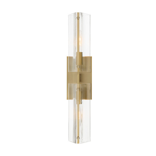 D279M-2WS-BG - Latitude 22.25" 2-Light Brushed Gold Wall Sconce - Designers Fountain