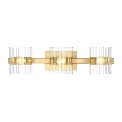 D284C-3B-BG - 24.25in 3-Light Vanity Light Brushed Gold - Designer Fountain