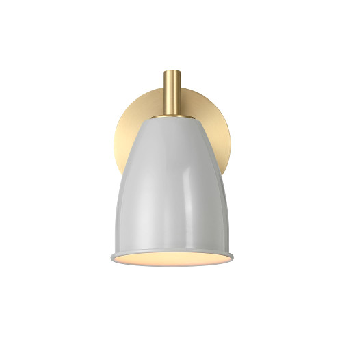 D287M-WS-BG - Biba 8" 1-Light Brushed Gold Wall Sconce E26 60W - Designer Fountain