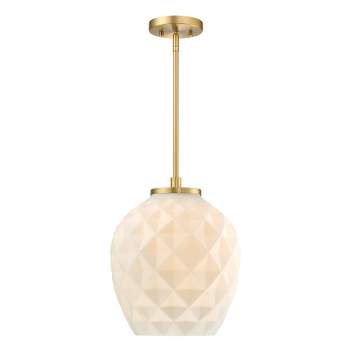 D289M-12P-BG - Dita 1-Light 12" Brushed Gold Pendant E26 60W - Designer Fountain