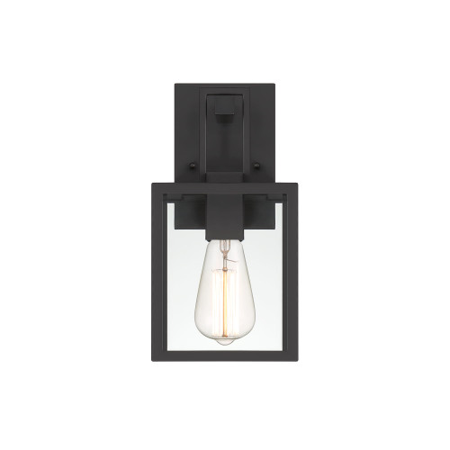 D297M-6EW-MB - Preston 11.75" 1-Light Outdoor Wall Lantern Matte Black - Designers Fountain