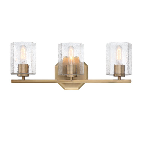 D309M-3B-OSB - 24" 3-Light Haven Vanity Old Satin Brass 60W 120V - Designers Fountain