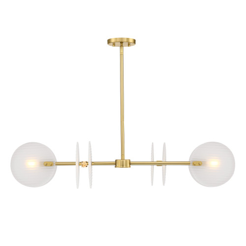 D311C-IS-BG - Sky Fall 40" 4-Light Island Pendant Brushed Gold - Designers Fountain