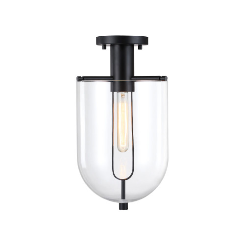 D332M-SF-MB - Skylar 10" 1-Light Semi Flush Matte Black Ceiling Light - Designers Fountain