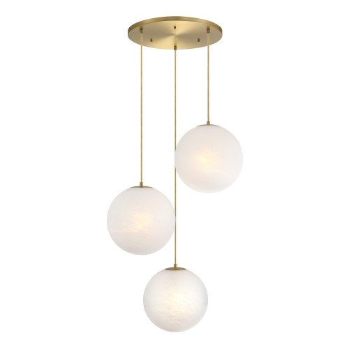 D342M-3CHC-BG - 30 in 3-Light Chandelier - Designer Fountain