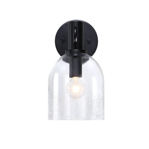 D343C-WS-MB - 1-Light Wall Sconce Matte Black - Designer Fountain