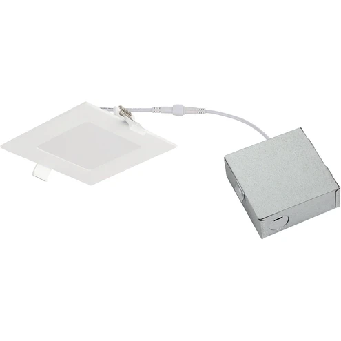 EV457SWK50WH - 4in Square 5CCT Slim Panel Downlight - Designer Fountain