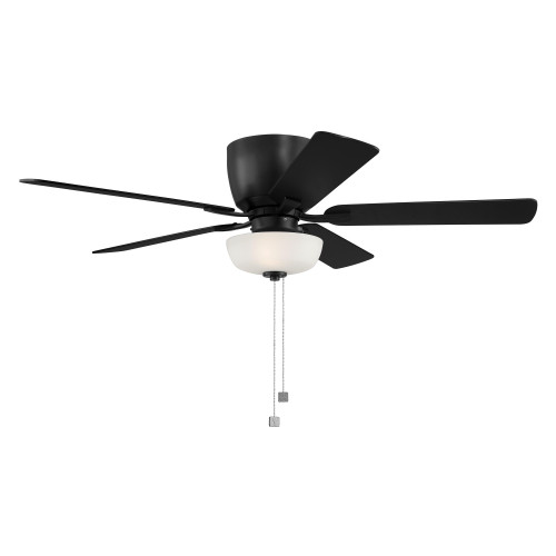 FHP-GLT52B3-MB - 52" LED 3000K Matte Black Hugger Ceiling Fan - Designers Fountain