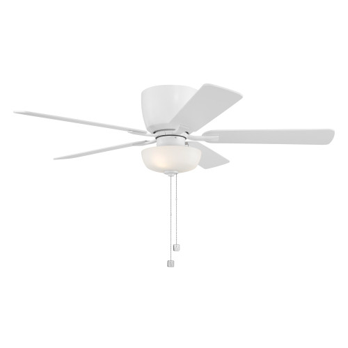 FHP-GLT52B3-MW - 52" LED 3000K Matte White Hugger Ceiling Fan - Designer Fountain