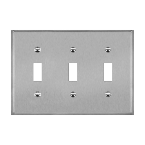 7713M - Mid-Size 3-Gang Toggle Wall Plate - Enerlites