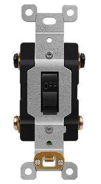 82200-BK - 20A Double Pole Commercial Toggle Switch Black 120-277V - Enerlites
