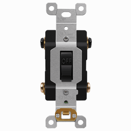 82300-BK - Commercial Grade Double-Pole Toggle Switch 30A - Enerlites