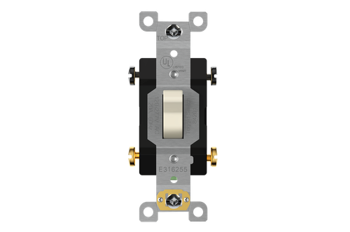 84201-LA - 20A 4-Way Commercial Toggle Light Switch 120-277V Light Almond - Enerlites