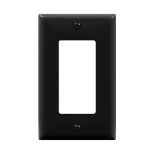 8831M-BK - Mid-Size 1-Gang Decorator/GFCI Wall Plate Black - Enerlites