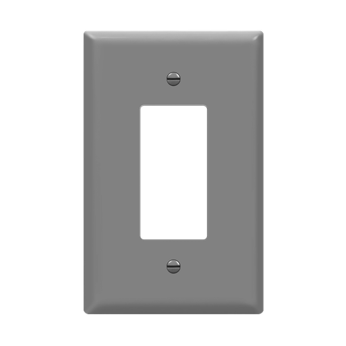 8831O-GY - Oversized 1-Gang Decorator/GFCI Wall Plate Gray - Enerlites