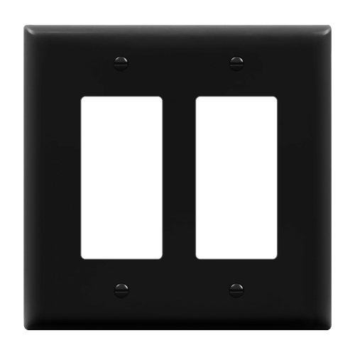 8832M-MBK - Mid-Size 2-Gang Decorator/GFCI Wall Plate - Enerlites