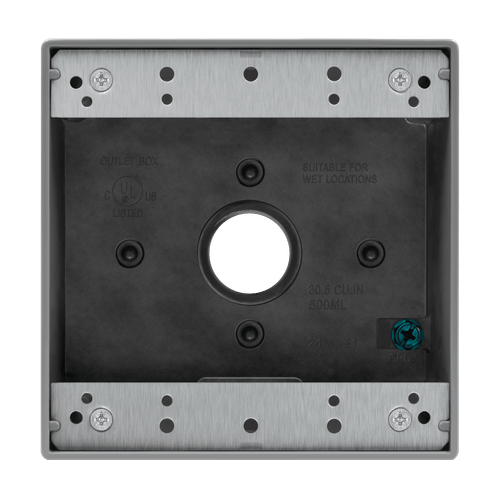 EN2575 - 3/4 in 2-Gang 5-Holes Weatherproof Outlet Box Gray - Enerlites