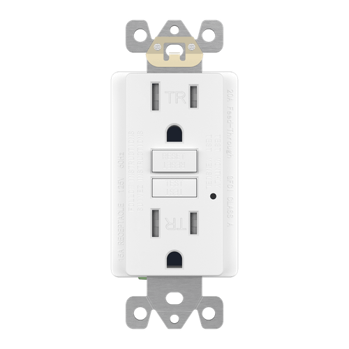 GFTRG15-W - 15A GFCI Tamper-Resistant Self-Testing Outlet 125V White - Enerlites