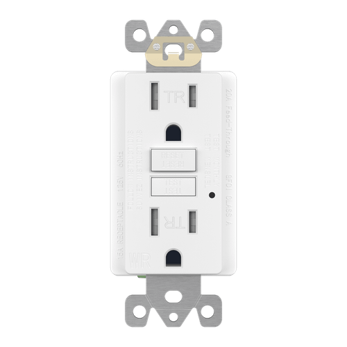 GFTWRG15-W - 15A TR/WR Self-Testing GFCI Receptacle 125V White - Enerlites