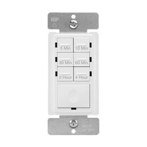 HET06-J-W - 4-Hour In-Wall Countdown Timer Switch White - Enerlites