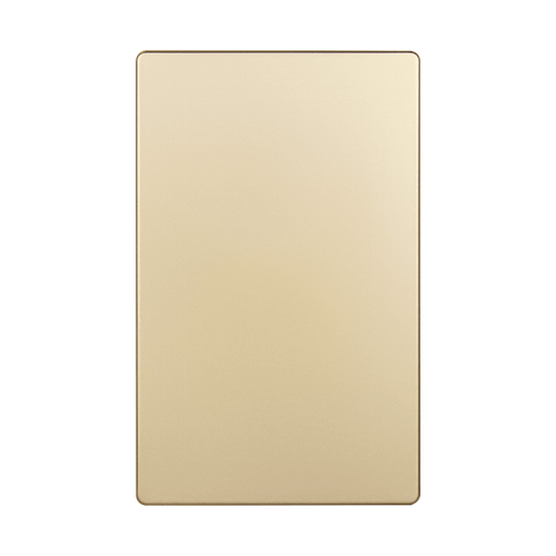 SI8801-GD - Screwless 1-Gang Blank Gold Wall Plate, Thermoplastic - Enerlites