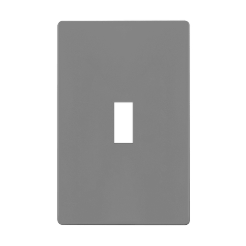 SI8811-GY - 1-Gang Screwless Toggle Wall Plate Gray Standard Size - Enerlites