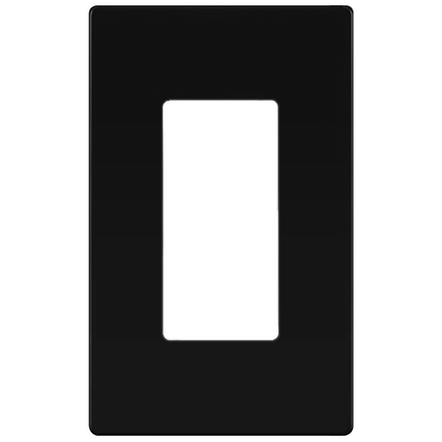 SI8831M-MBK - Mid-Size Screwless 1-Gang Decorator/GFCI Wall Plate Matte Black - Enerlites