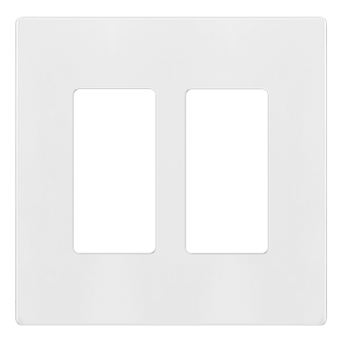 SI8832M-MW - Mid-Size Screwless 2-Gang Decorator/GFCI Matte White Wall Plate - Enerlites