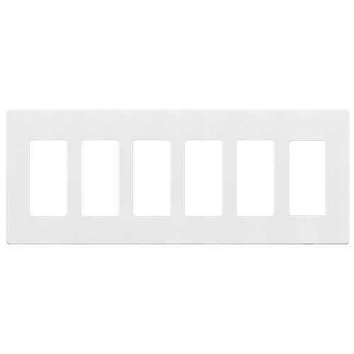 SI8836-W - 6-Gang Screwless Decorator/GFCI Wall Plate - Enerlites