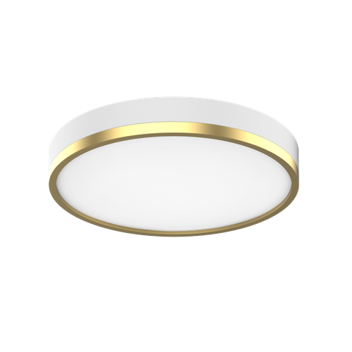 GBFM-13-8CP3-SV-TD-WH-GT​ - Gatsby Flush Mount 13”, 120V, 1400lm, 3CCT (30/40/50K), White Finish​