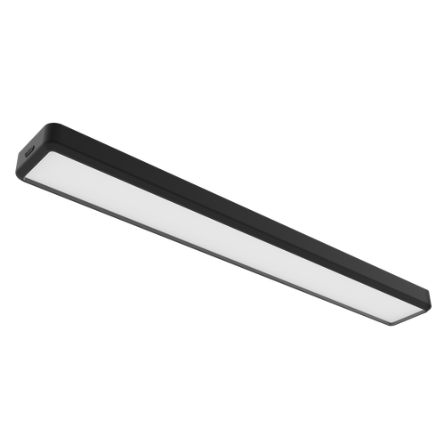 RDLFM-06-8CP3-SV-TD-BL​ - Runden Linear Flush Mount6”W, 120V, 3200lm, 3CCT (3000/4000/5000K) Triac, Black Finish​