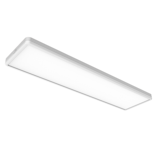 WNLFM-12-8CP3-SV-TD-WH​ - Wellen Linear Flush Mount 1’W, 120V, 4500lm, 3CCT (3000/4000/5000K) Triac dim, White Finish​