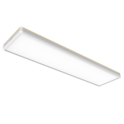 WNLFM-12-8CP3NL-SV-TD-WH​ - Wellen Linear Flush Mount 1’W, 120V, 4500lm, 3CCT (3000/4000/5000K), Triac dim, Nightlight, White Finish​