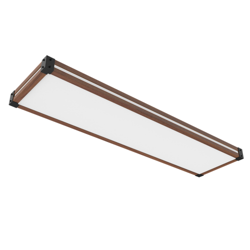 ESLFM-13-8CP3NL-SV-TD-WN​ - Essex Linear Flush Mount 13“W, 120V, 4500lm, 3CCT (3000/4000/5000K), Triac dim, Walnut Finish